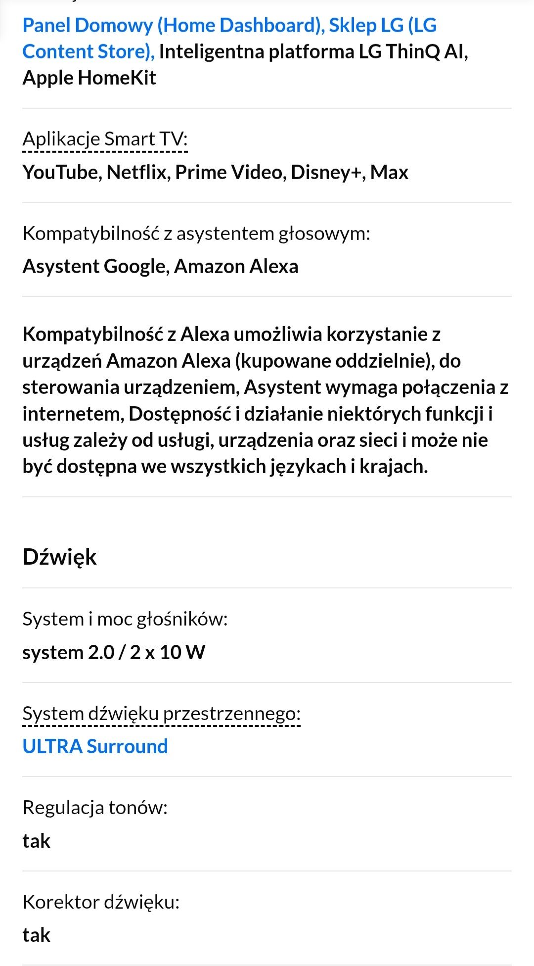 LG 50cali 4K UHD DVB-T2 SMART telewizor