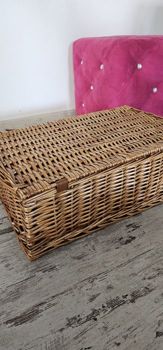 Kosz piknikowy wiklinowy duży 4 osobowy