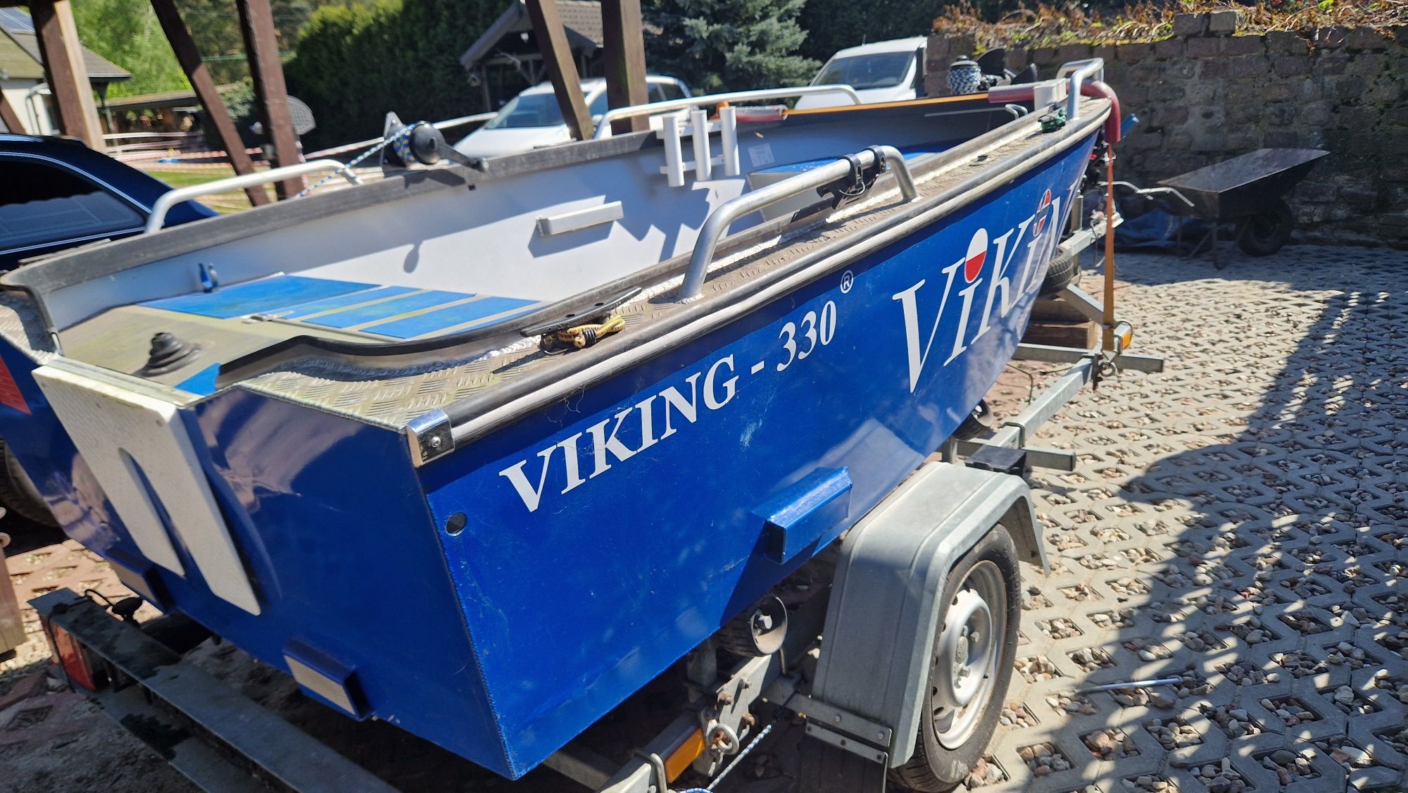 Łódź łódka aluminiowa Viking 330 jak nowa silnik zaburtowy parsun 9.8