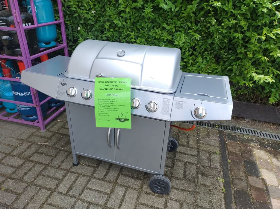 Grill Gazowy  EL FUEGO DAYTON 17kW 6+1 KÓŁKA Nowy lekko uszkodzony !