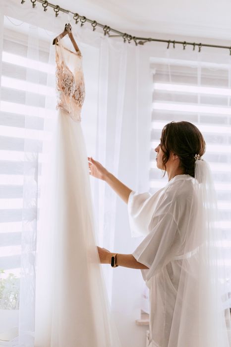 Suknia ślubna 36 38 boho rustykalny etola welon ecru