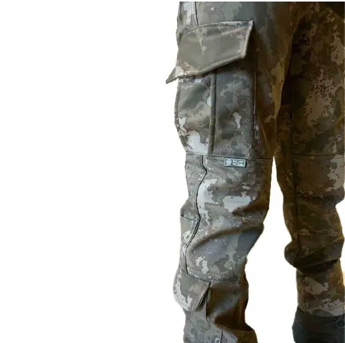 Теплый флисовый костюм куртка и штаны софтшел, костюм soft-shell