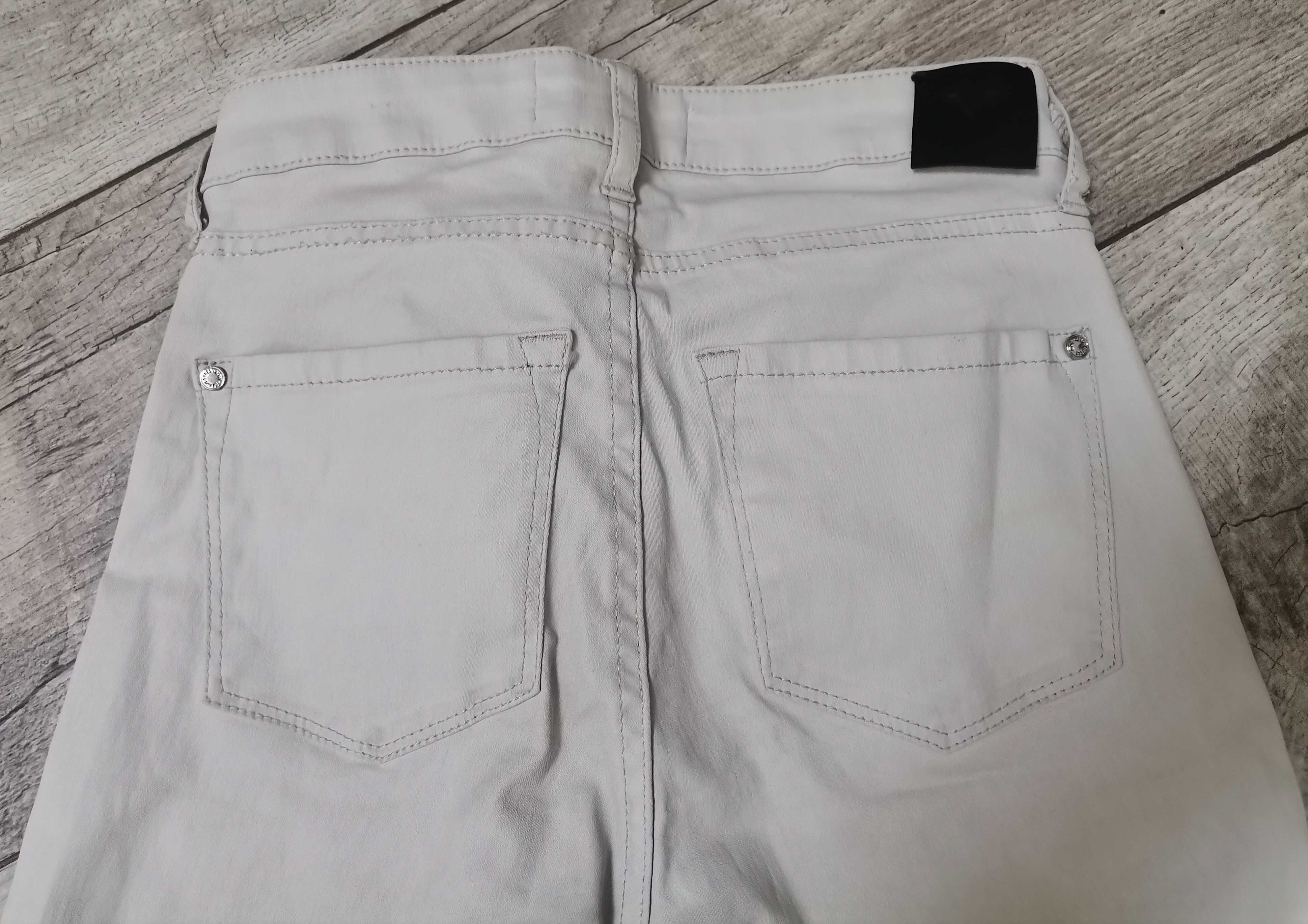 Siwe woskowane spodnie Mango r. XS/34