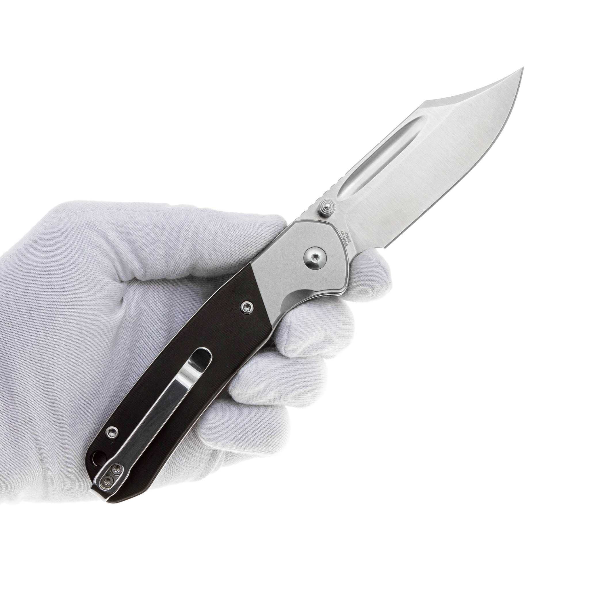 Колекція Складаний ніж CJRB Bowie Pyrite рукоятк эбеновое чорне дерево