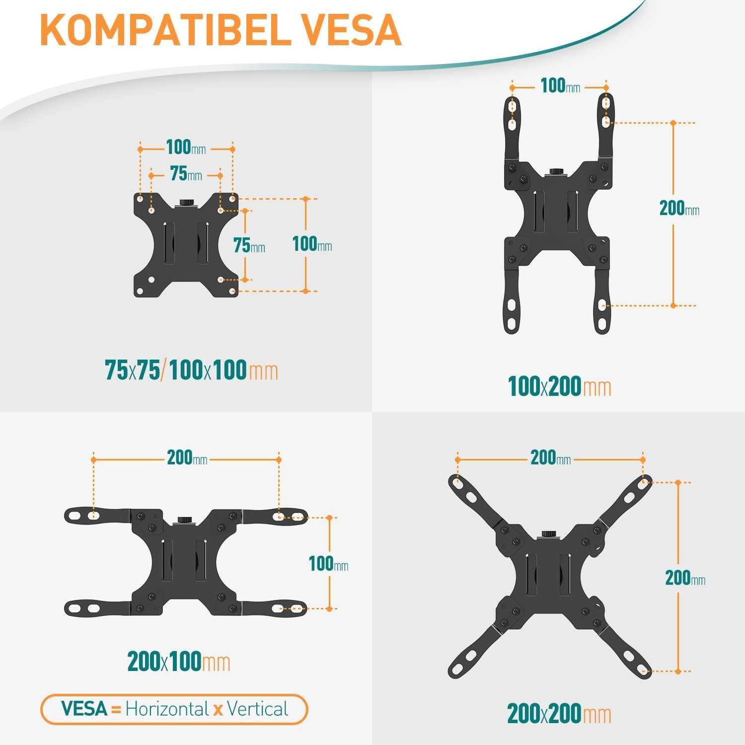 Uchwyt ścienny monitora do 32", do 12 kg, sprężyna gazowa ELIVED spm52