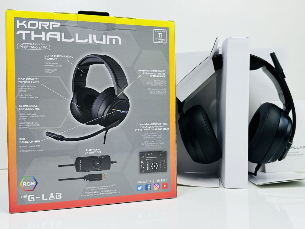 Ігрові навушники гарнітура the G-LAB Korp Thallium(playStation/pc)