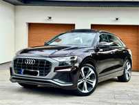 Audi Q8 55TFSI 340KM, Dach, Head-Up, 22-cale, Pikowana Tapicerka, FV23%