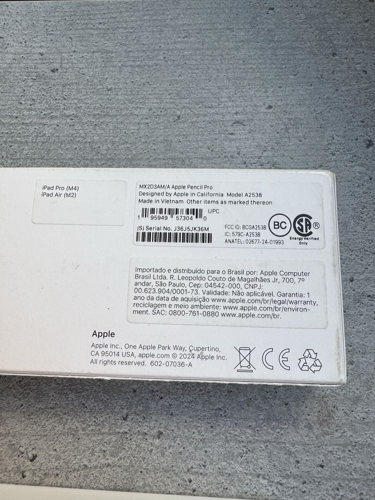 Apple Pencil Pro 2024 (MX2D3) for iPad M2 M3 M4 iPad mini Стилус Ручка