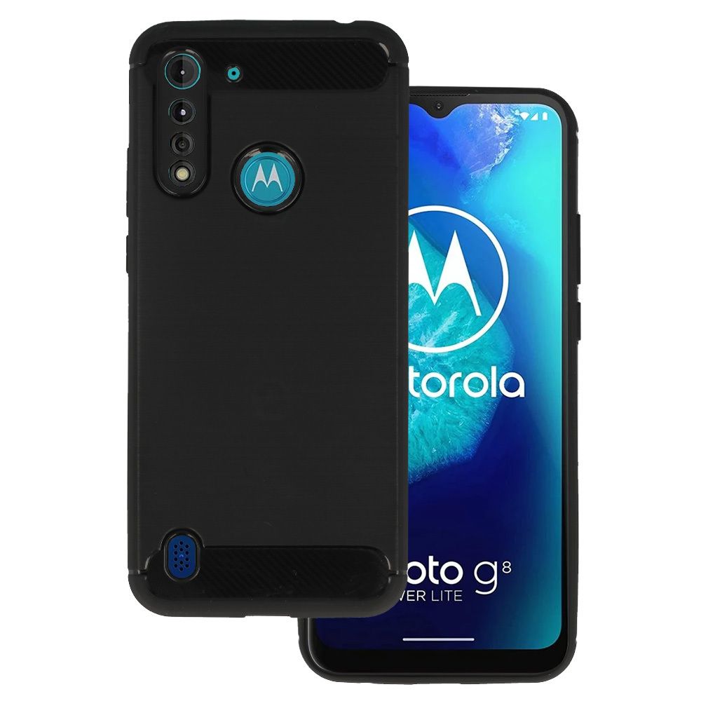 Back Case Carbon Do Motorola Moto G8 Power Lite Czarny