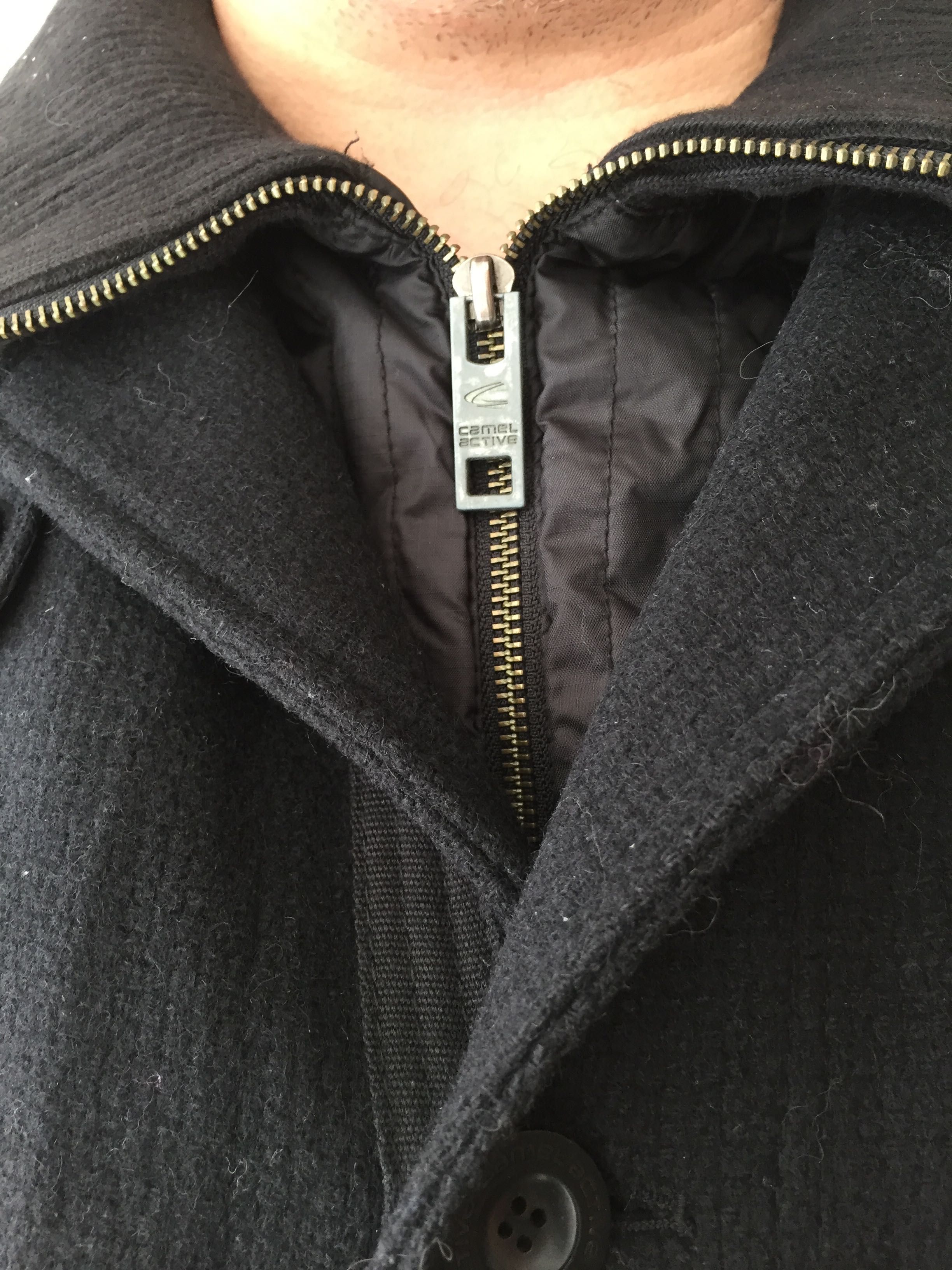 Vendo Casaco Masculino Camel Active - Preto, de Lã Grossa