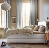 Nowe1/2 ceny łóżko kontynentalne +Materac spręży,  DUNVIK Ikea 2 kol.