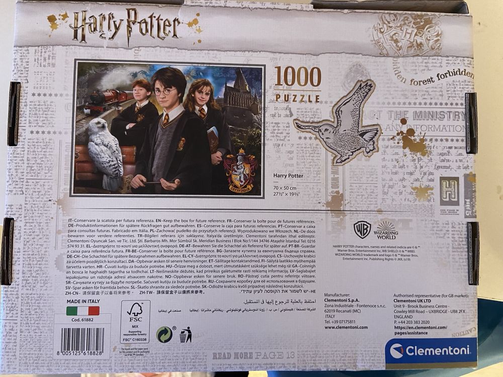 Puzzle Harry potter usado uma vez