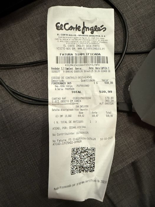 Garmin forerunner 965 completamente novo