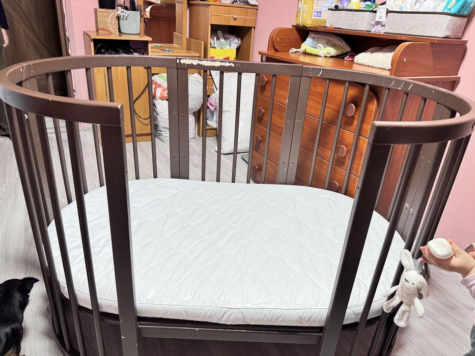 Кроватка трансформер с матрасами