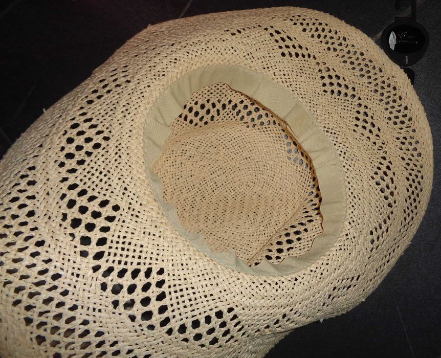 E-VIE śliczny NOWY modny beżowy letni kapelusz z szerokim rondem