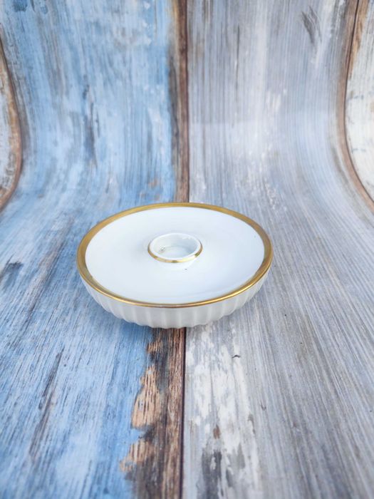 Porcelanowy świecznik sygnowany - design - vintage