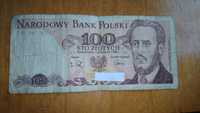 Banknot papierowy 100zł 1986r