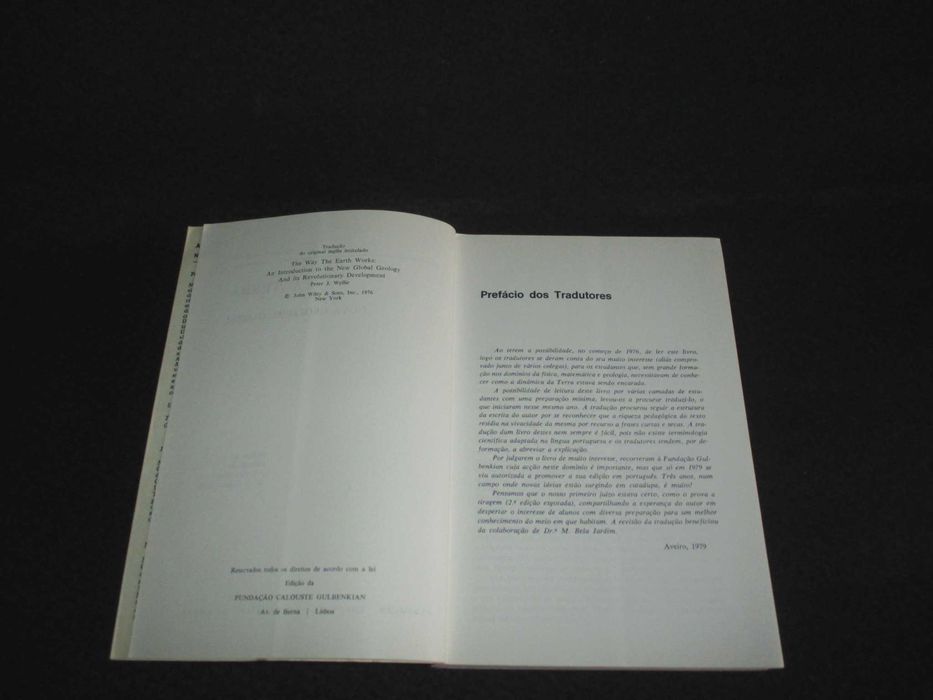 Livro A Terra Nova Geologia Global Peter J. Wyllie Gulbenkian