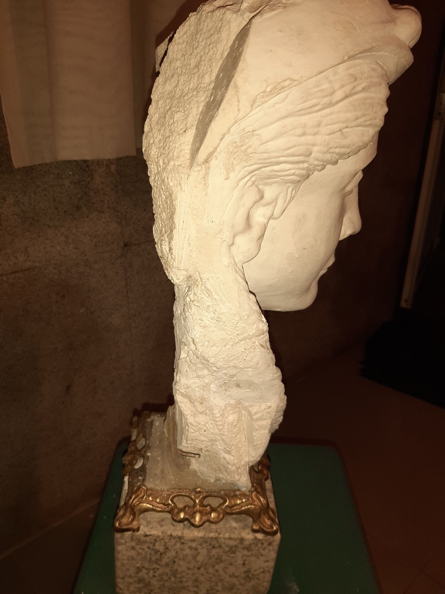 Escultura em Gesso Maciço Trabalho Manual Do Século XVlll