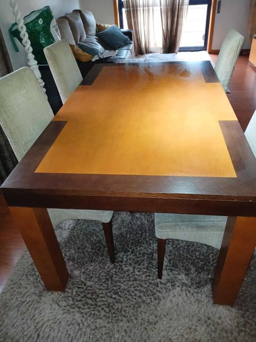 Mesa de sala madeira maciça cerejeira