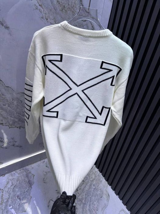 Nowy męski gruby sweter off white s
