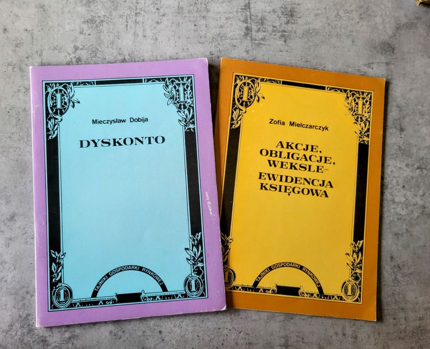 2 książki akcje obligacje dyskonto
