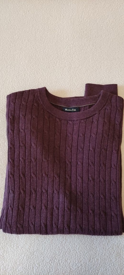 Продам чоловічий светр бордового кольору Massimo Dutti