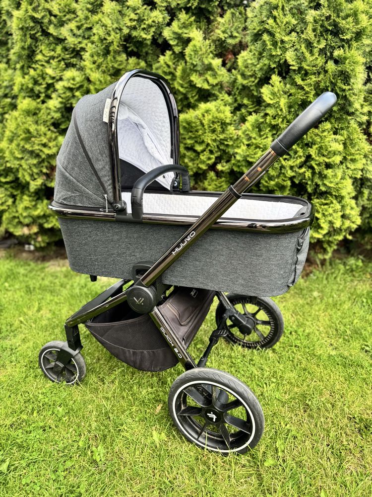 Wózek 2w1 muuvo quick 2.0 black chrome gondola XL