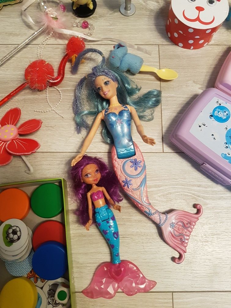 Zestaw dla dziewczynki lalki konik syrenki zabawki
