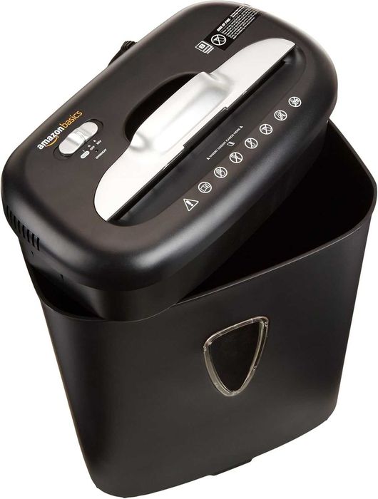 Amazon Basics Niszczarka do dokumentów do 7 – 8 arkuszy