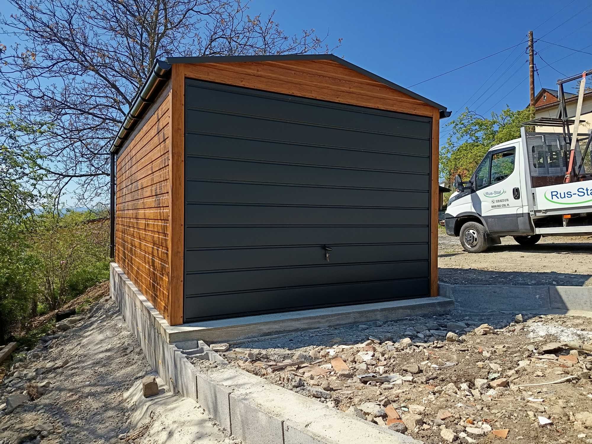 Garaż blaszany garaz blaszak 3x5 garaże blaszane 5x7 6x6 profil kolor
