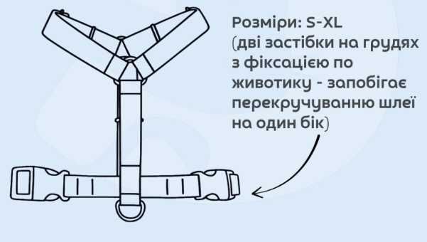 Анатомічна шлея та повідець
