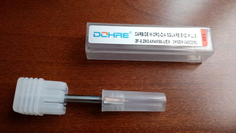 Фреза для ЧПУ DOHRE 2F-0.5X1.0X4X50 для ювелирной обработки материалов