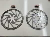 Discos SRAM centerline + pastilhas SRAM metalicas Avid/Code