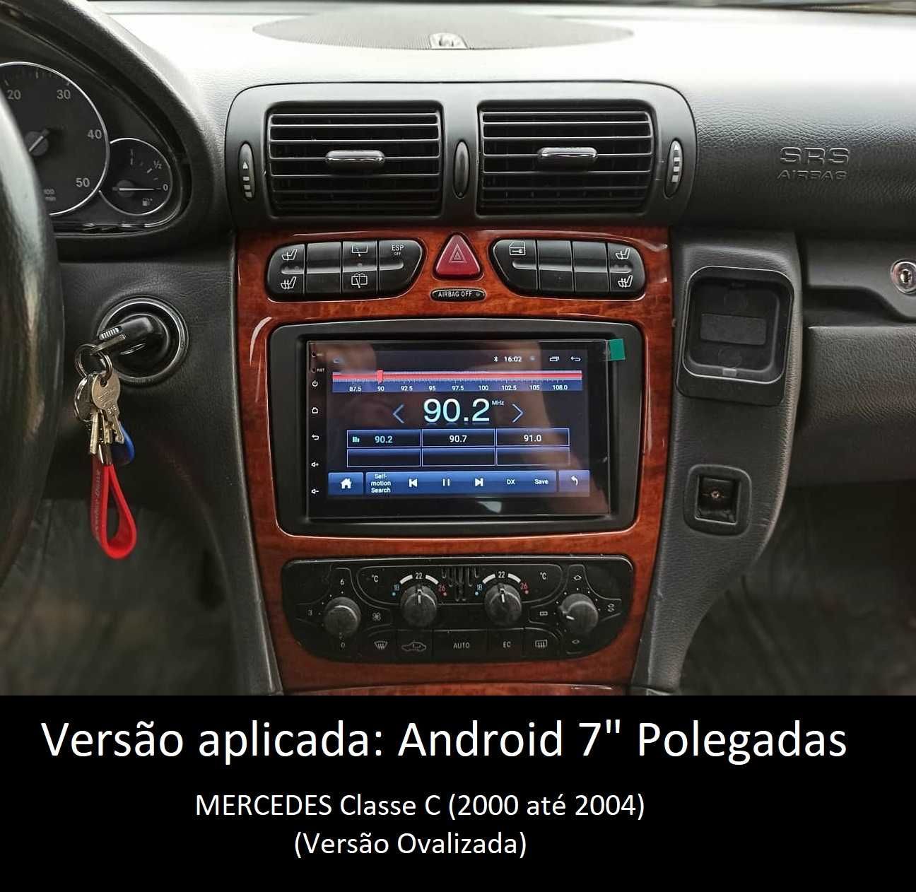 Rádio 2DIN •  Mercedes Classe C (C220) • Android •  W203 C200 [4+32GB]