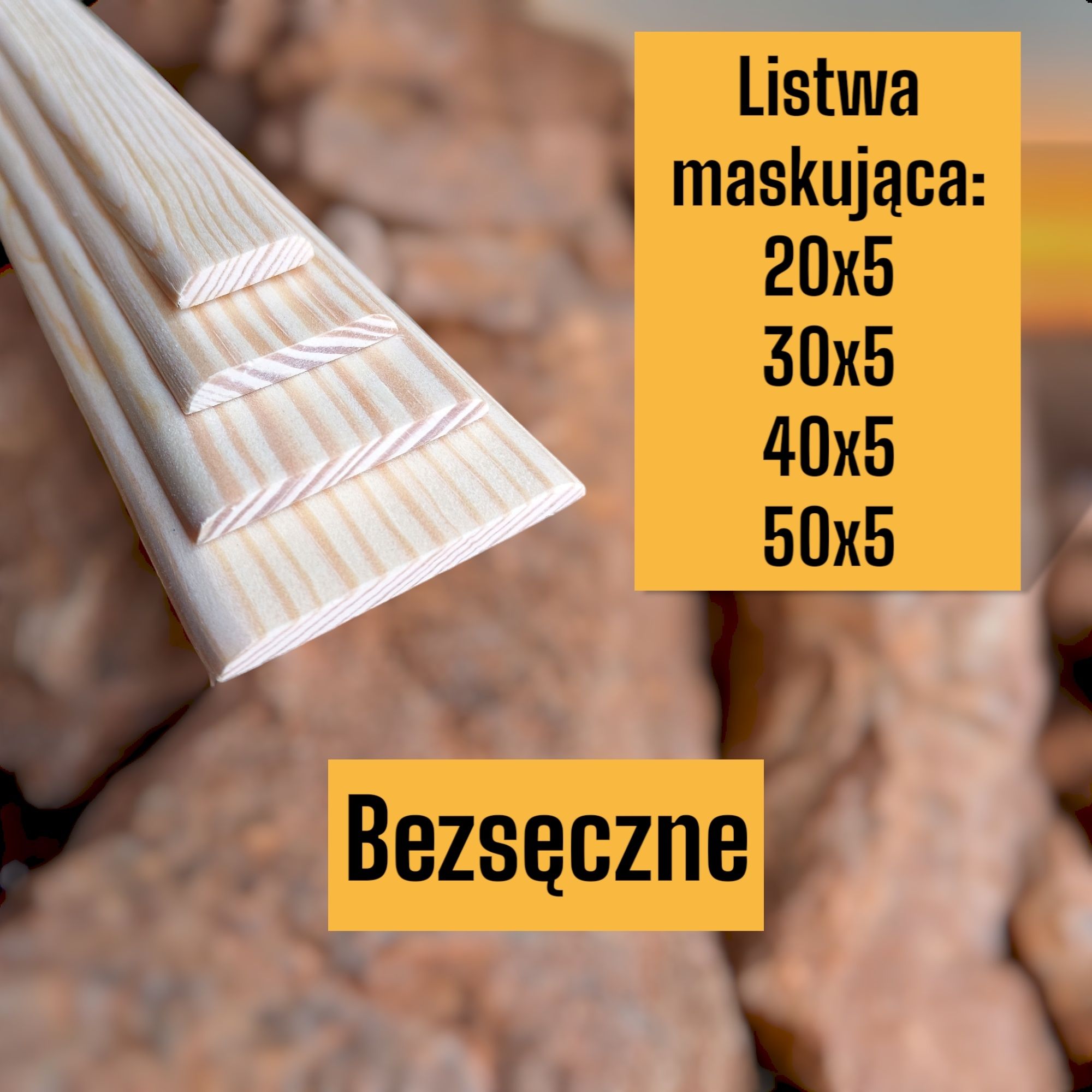 Podbitka Boazeria deska 15x120 świerk szlifowany listway