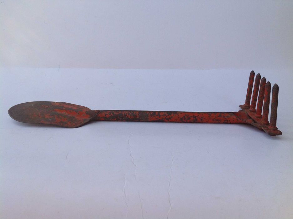 Лопатка + грабли 2 в 1 садовые винтаж ретро СССР лопата грабельки сад