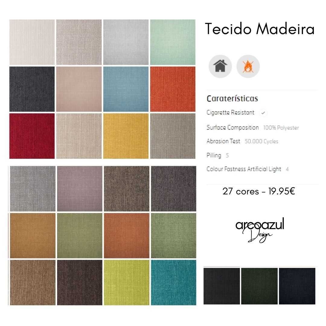 Tecido para Estofo Madeira - 27 Cores By Arcoazul Design