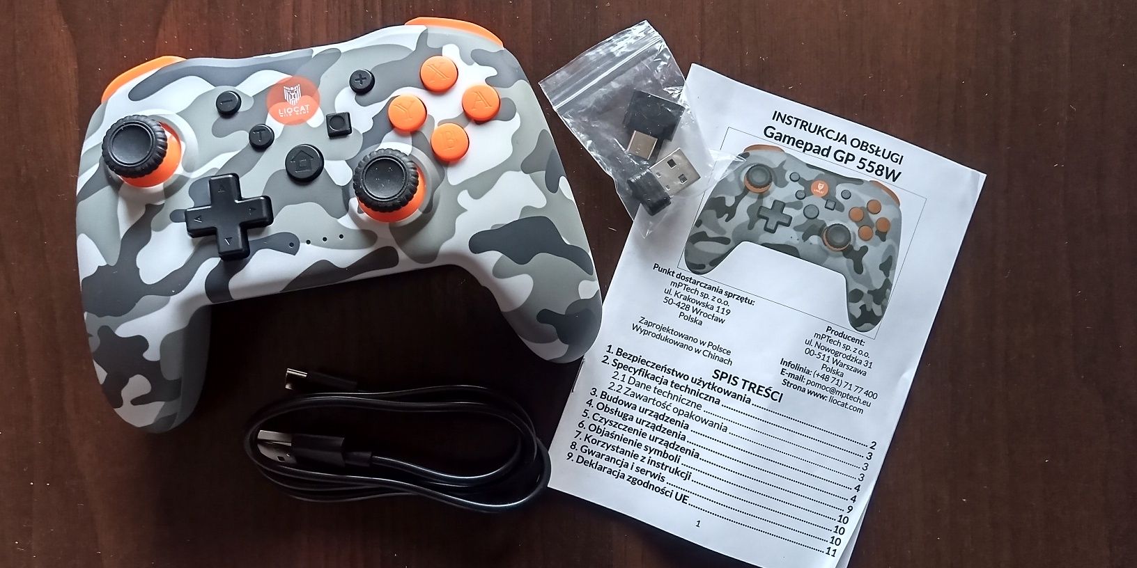 Bezprzewodowy Pad na USB i Bluetooth