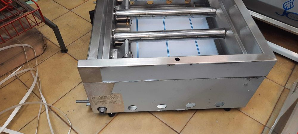 Grelhador Inox Industrial Gas e pedra lávica 2Q novo com fatura