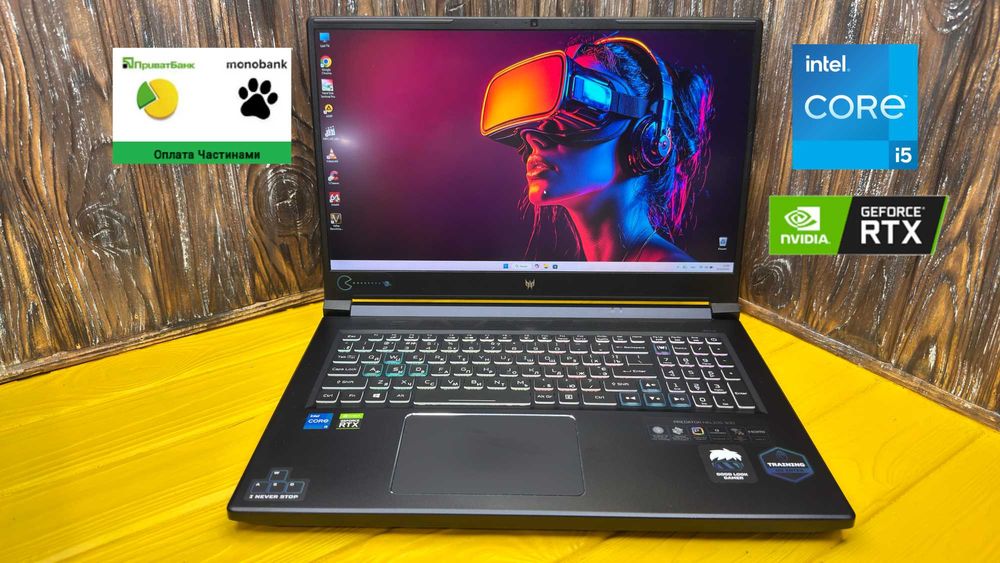 Надійний Геймерський Ноутбук Acer Predator 17 PH317-55 /RTX 3050TI 4GB