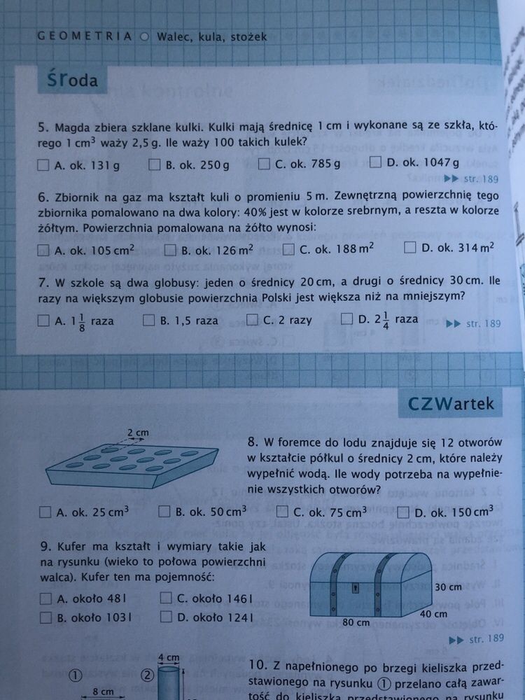 Matematyka przygotowanie testy w formie Kalendarza Gimnazjalisty