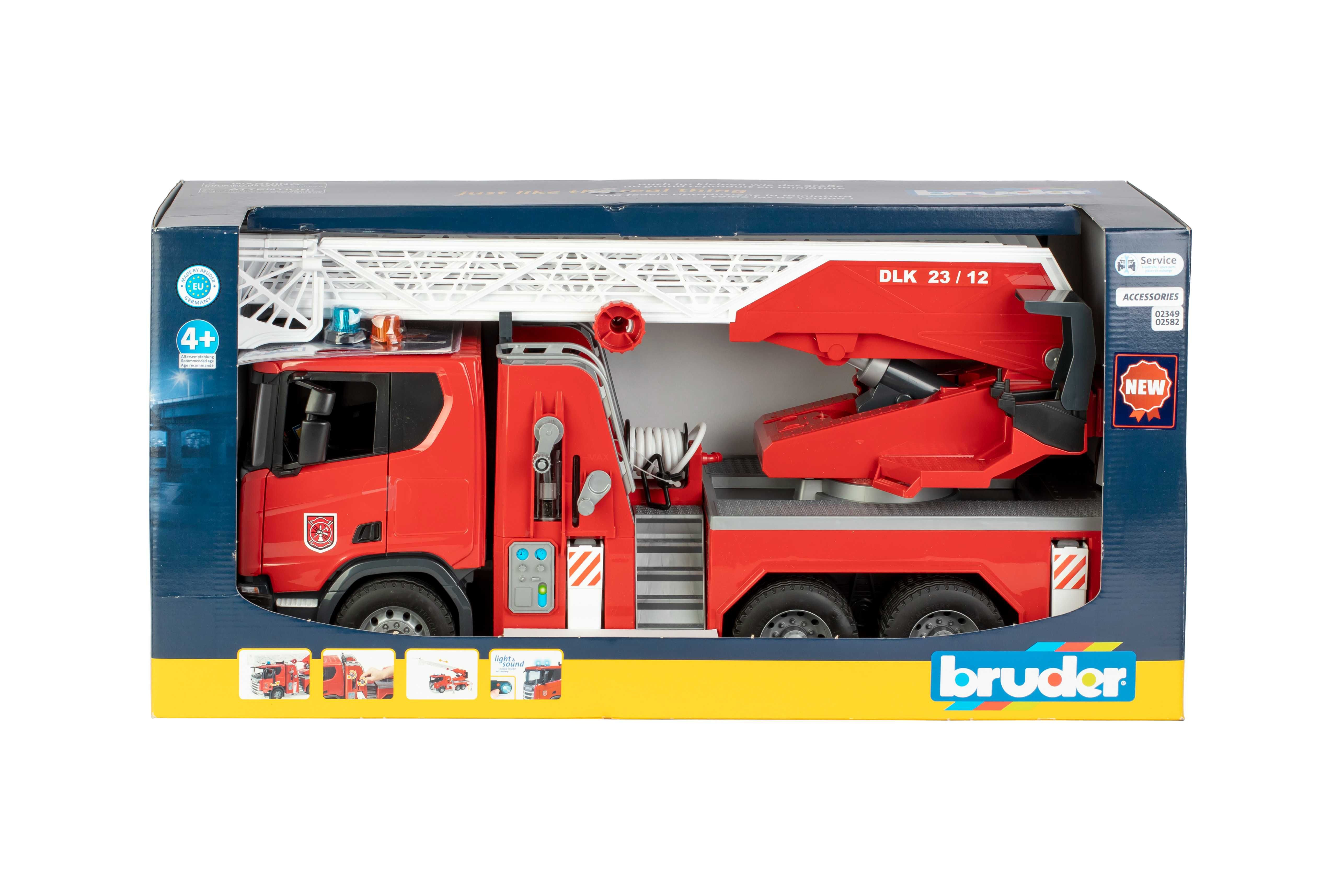 Пожежна Bruder машинка Scania Super 560R зі світлом, звуком, 03591