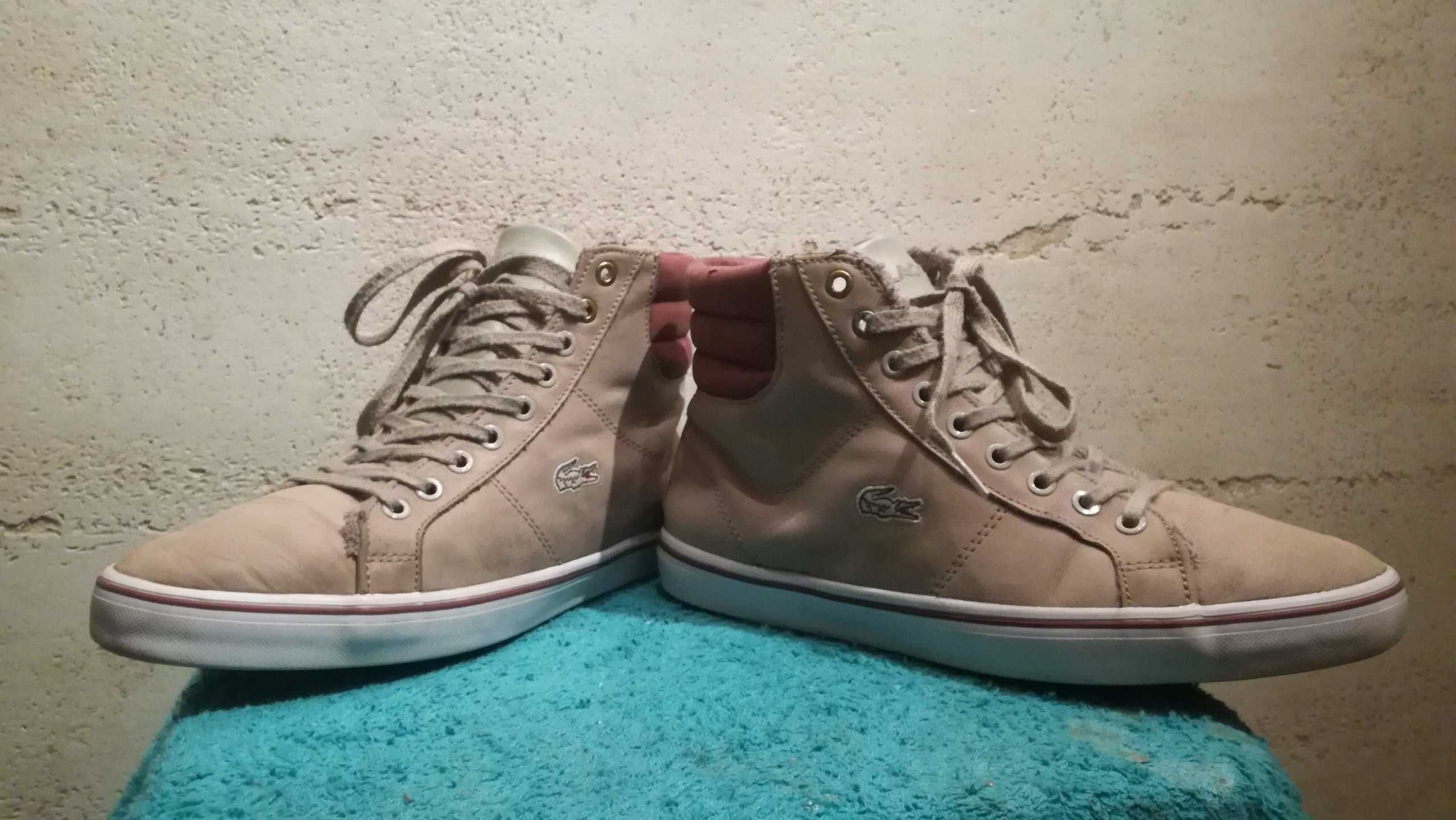 Damskie zimowe sneakersy LACOSTE MARCEL MID PWT r.39 skóra st.b.dobry