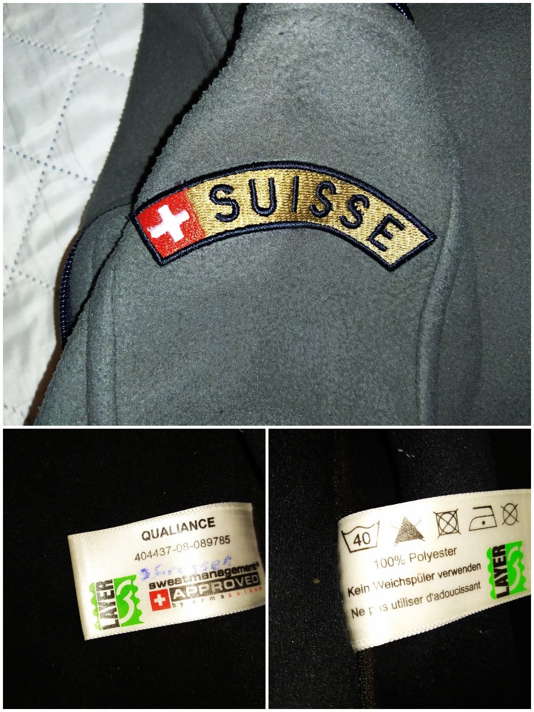 Оригинальная флисовая куртка армии Швейцарии Approved XL 52