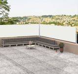 Markiza boczna zwijana kremowa 1.17 x 10 m