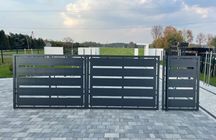 Brama z furtką kpl. ocynk ral skrzydłowa wypalana ogrodzenie słupek