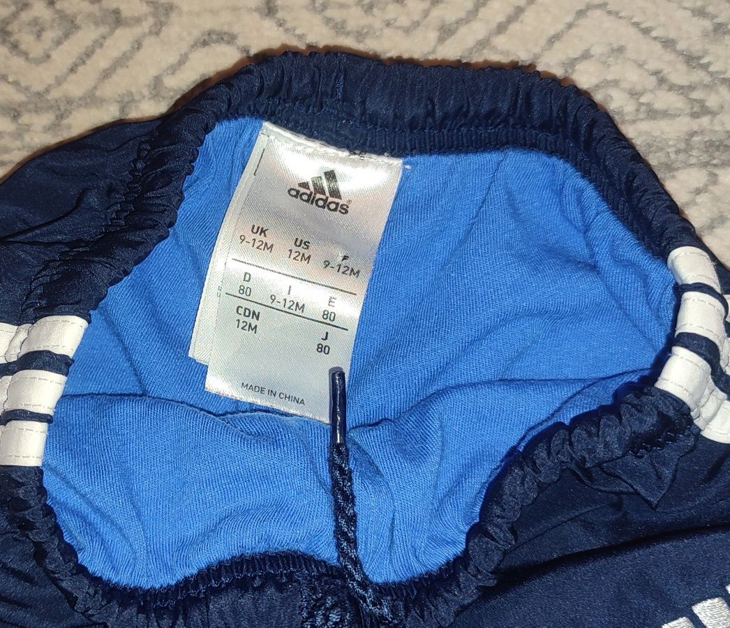 Spodnie dresy Adidas 9-12 m-c 80 cm NOWE granatowe