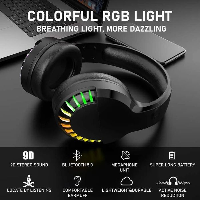 Zestaw gamingowy bezprzewodowy klawiatura słuchawki mysz podkładka