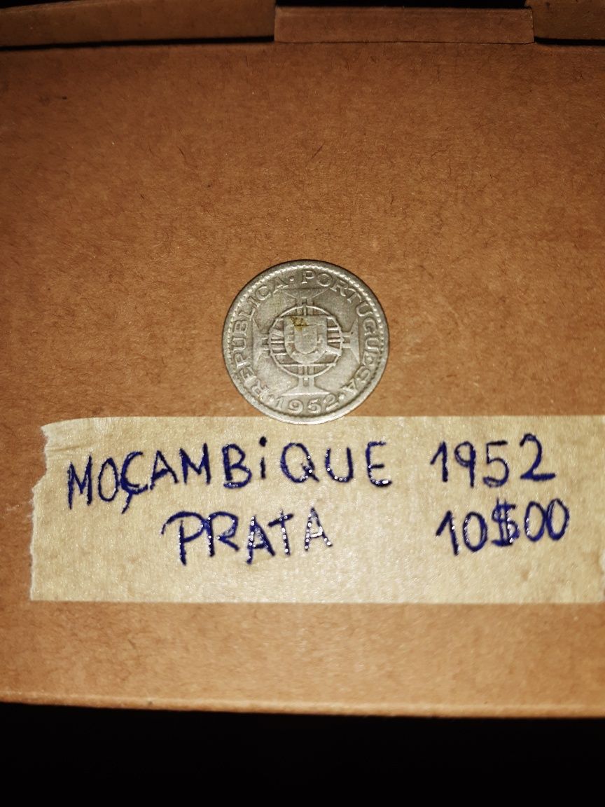 10$00 Moçambique 1952 (Prata)